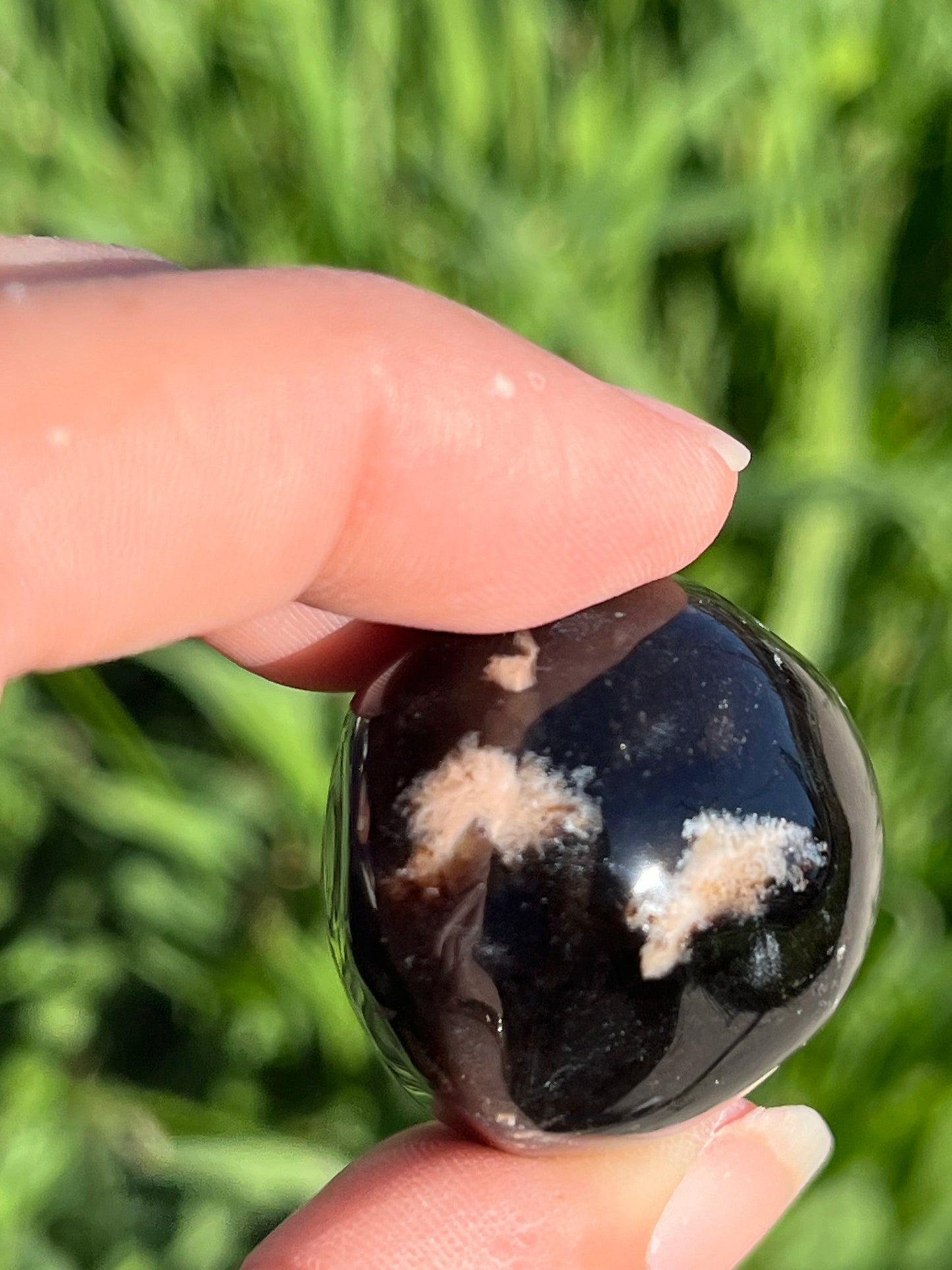Black Opal Tumbled Mini Spheres