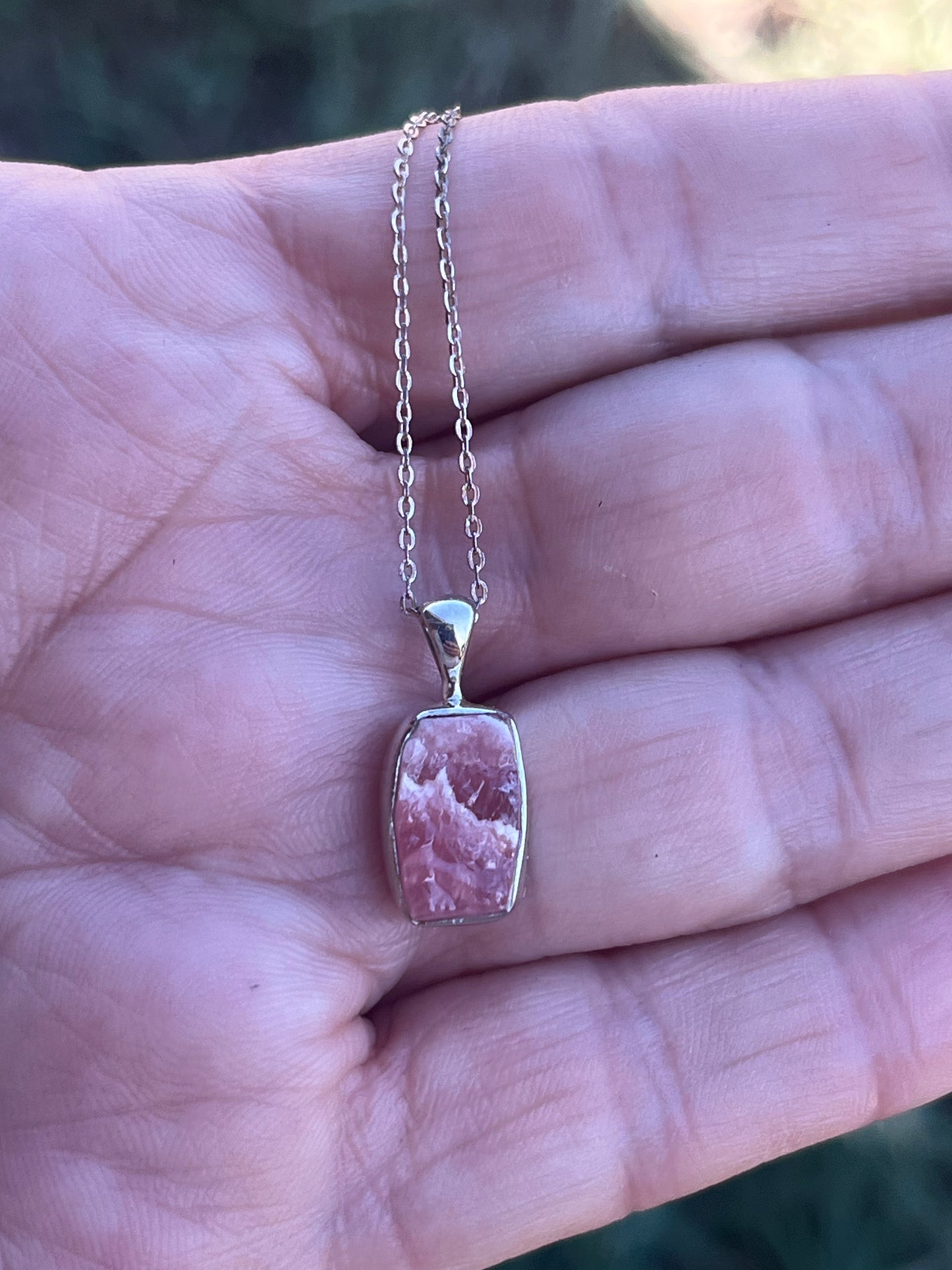 Raw Rhodochrosite Necklace