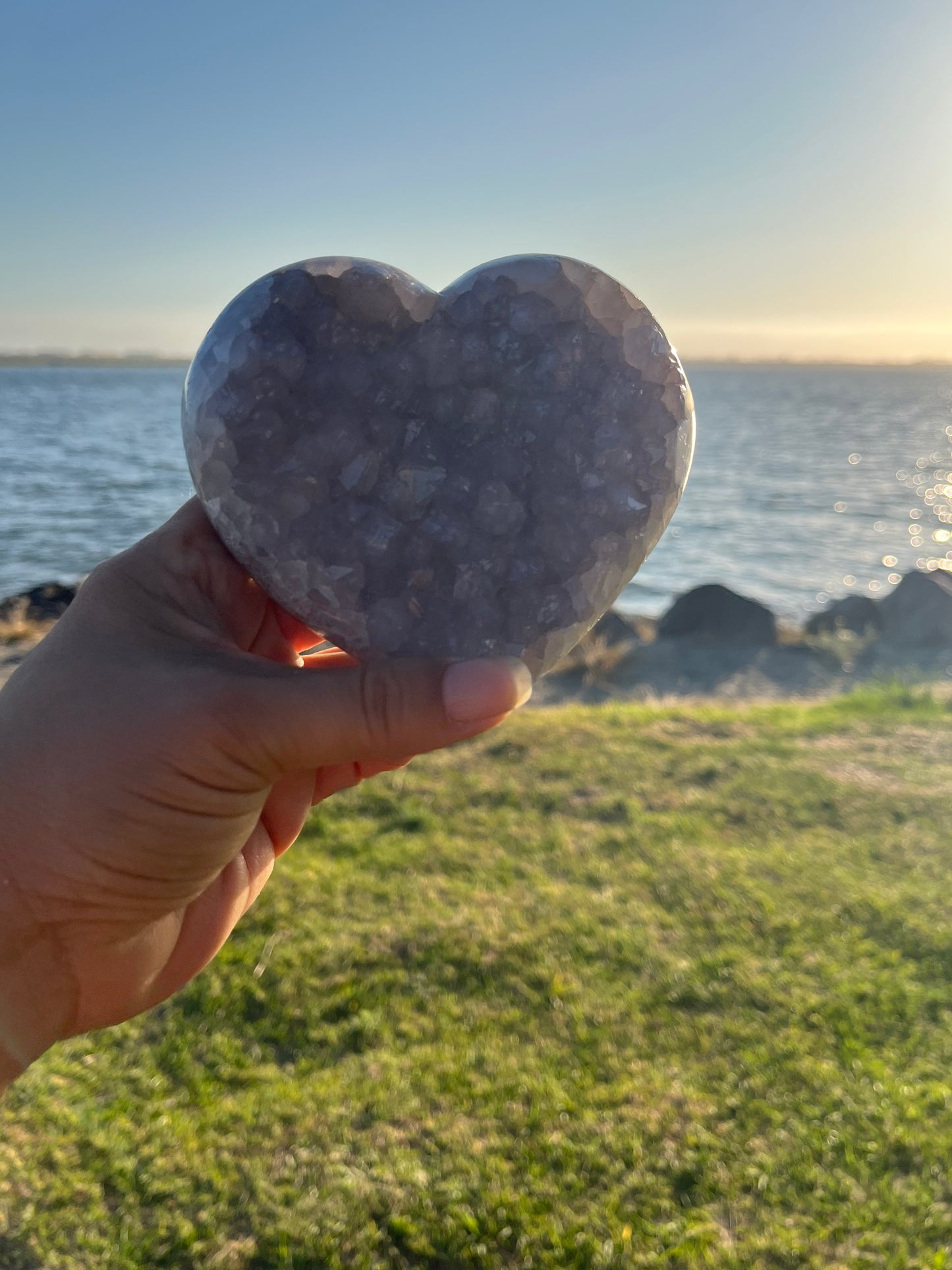 Lavender Amethyst Heart