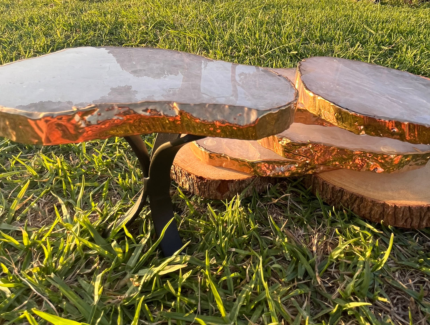 Gold Plated Quartz Coasters