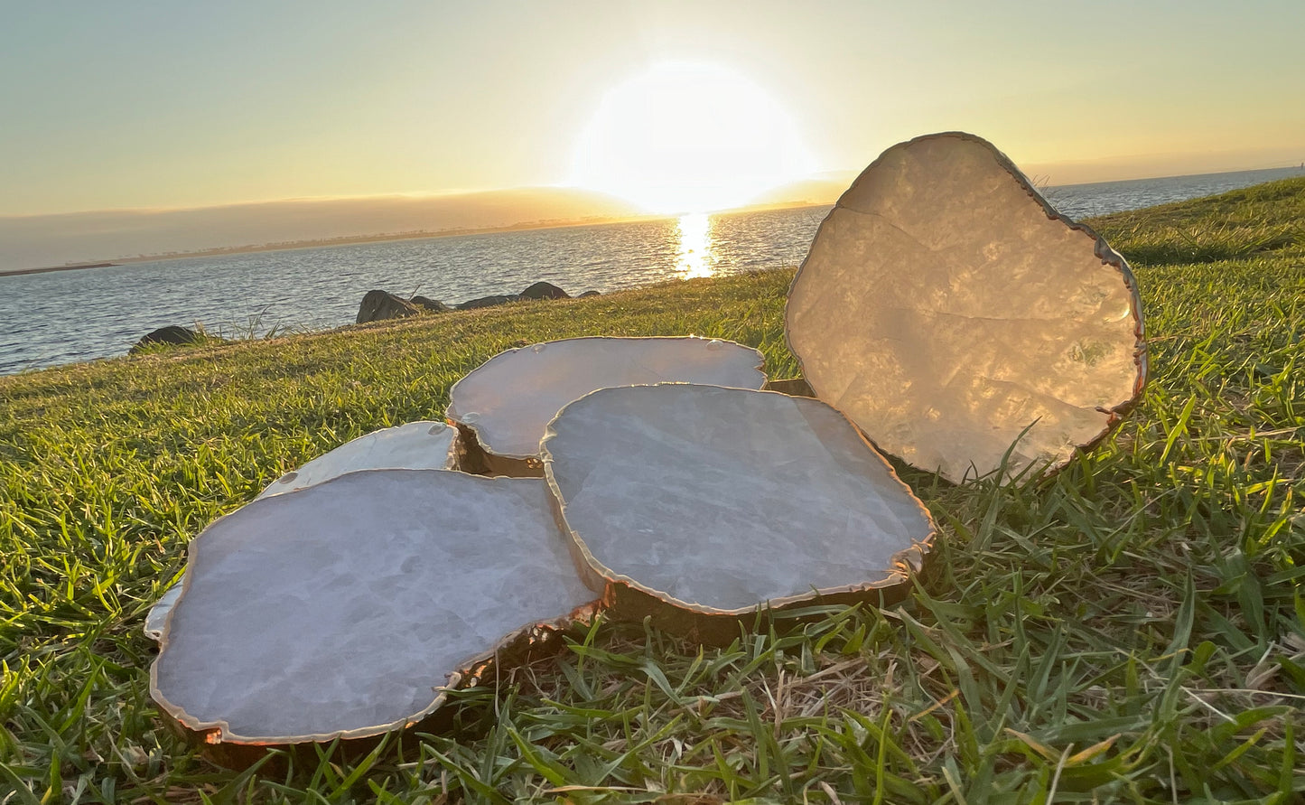 Gold Plated Quartz Coasters