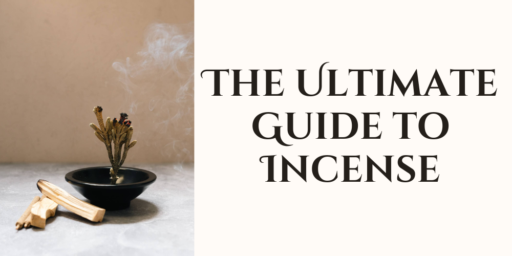 incense burner with palo santo, incense, and sweet palm