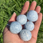 Blue Calcite Tumbled Mini Spheres