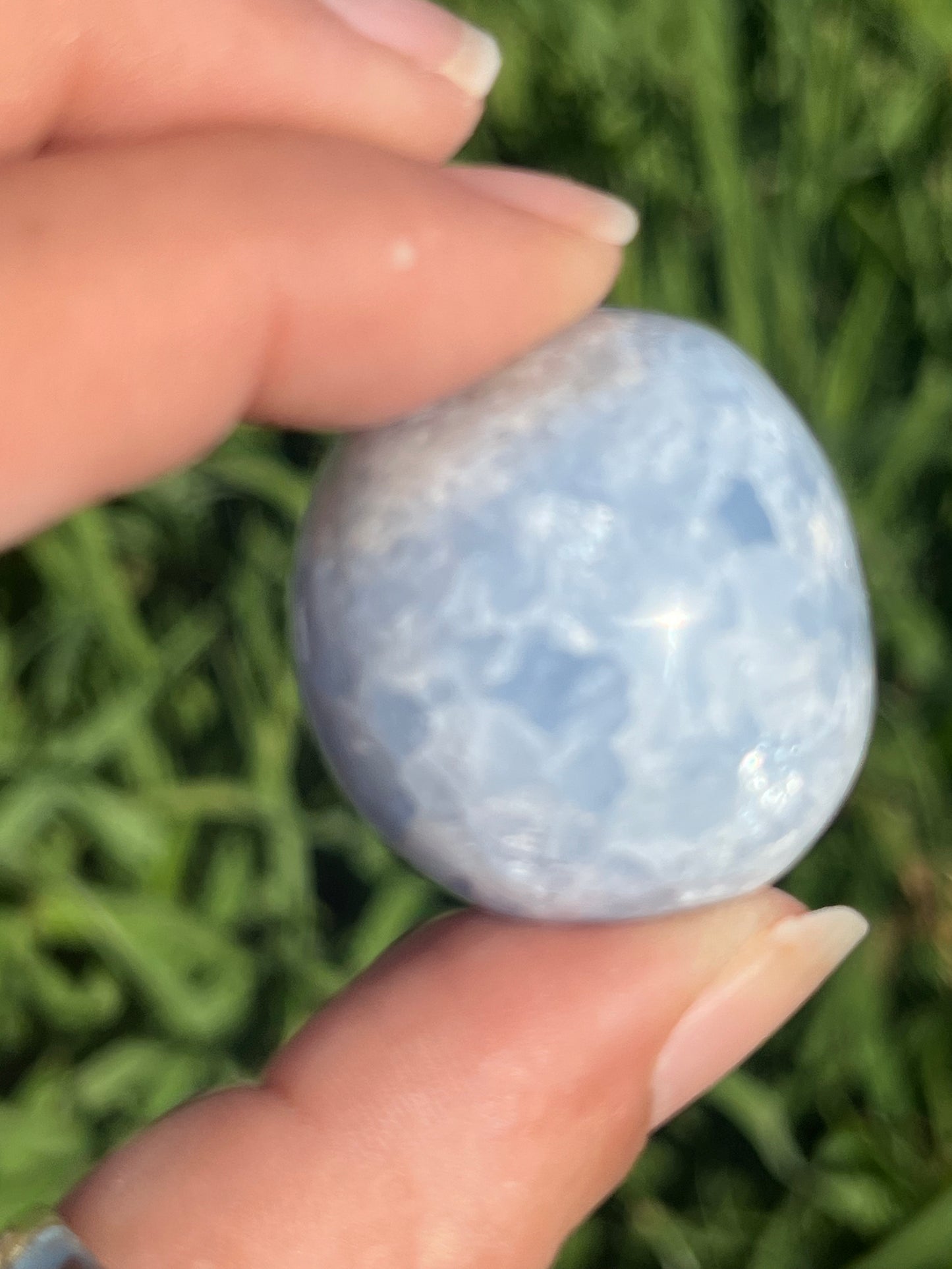 Blue Calcite Tumbled Mini Spheres