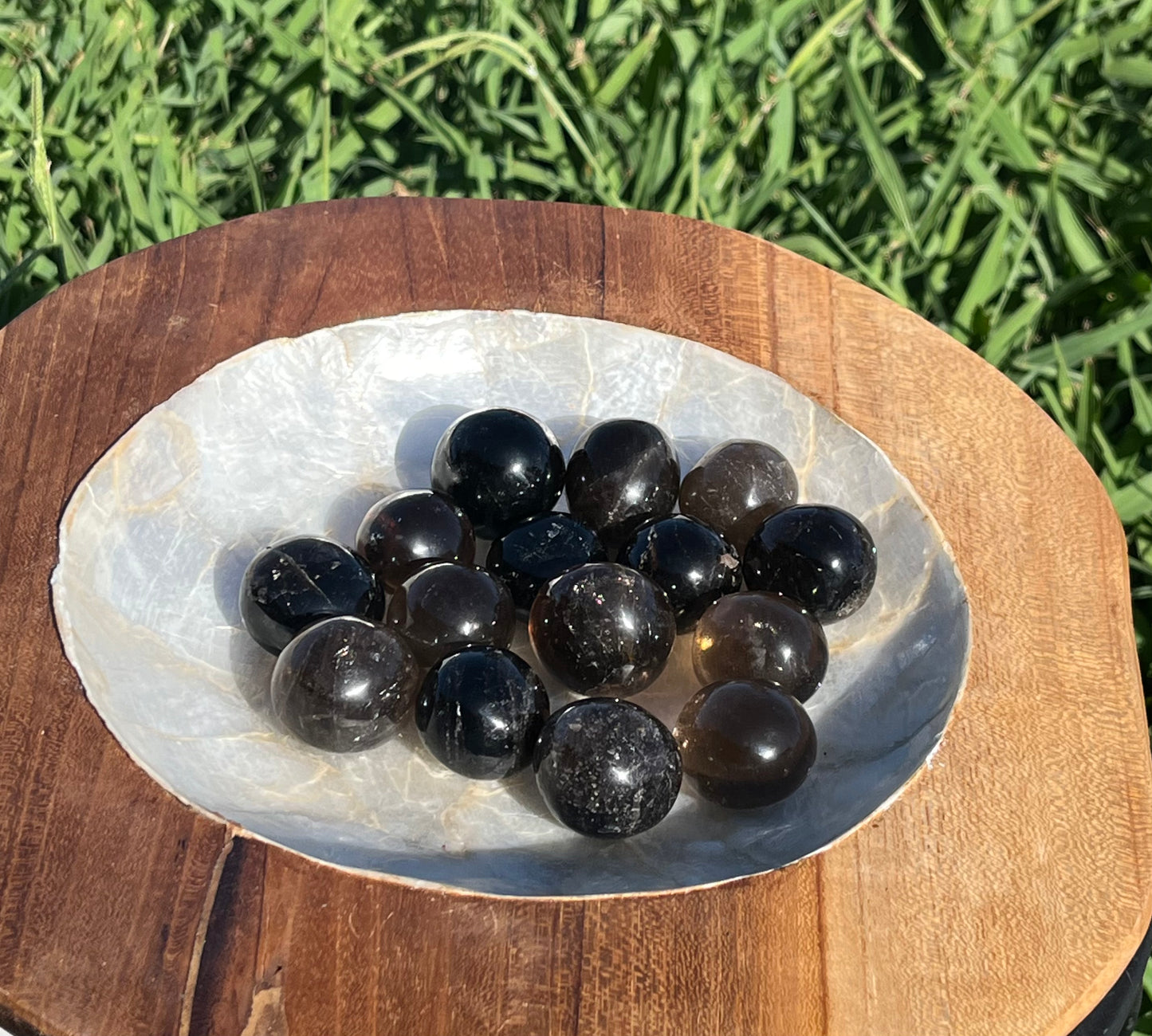 Smoky Quartz Tumbled Mini Spheres