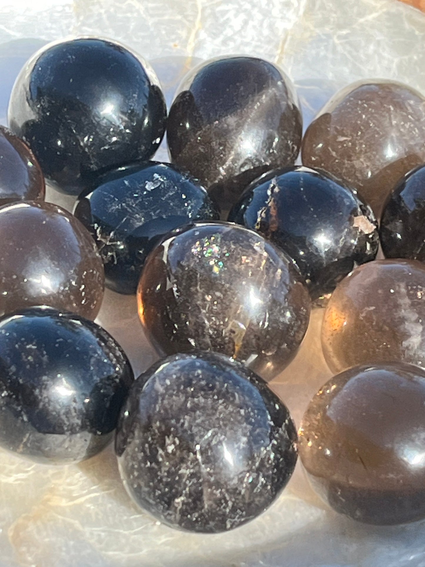 Smoky Quartz Tumbled Mini Spheres