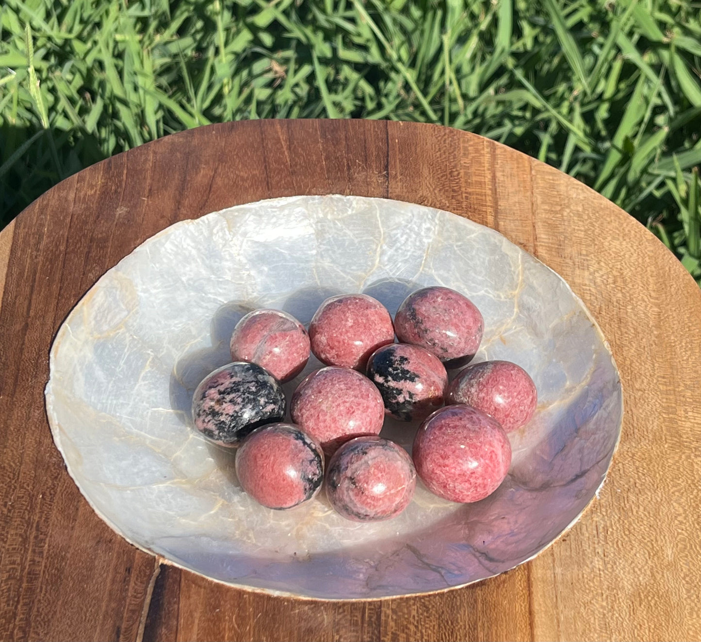 Rhodonite Tumbled Mini Spheres