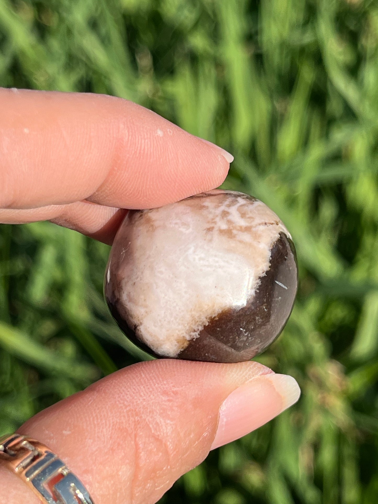 Black Opal Tumbled Mini Spheres