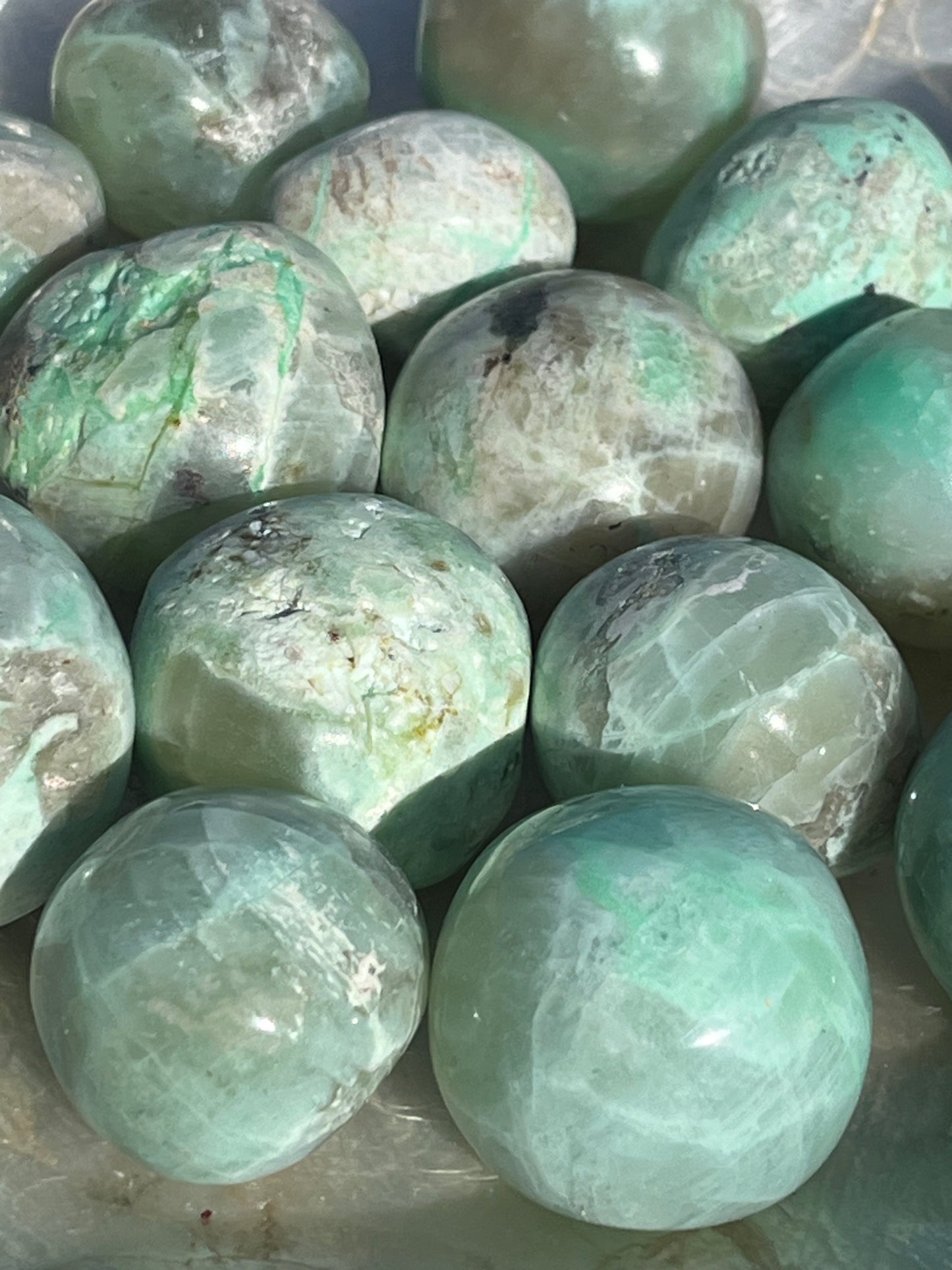 Garnierite Tumbled Mini Spheres