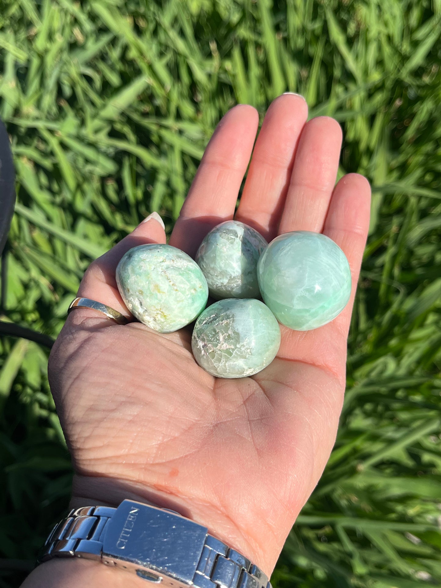 Garnierite Tumbled Mini Spheres