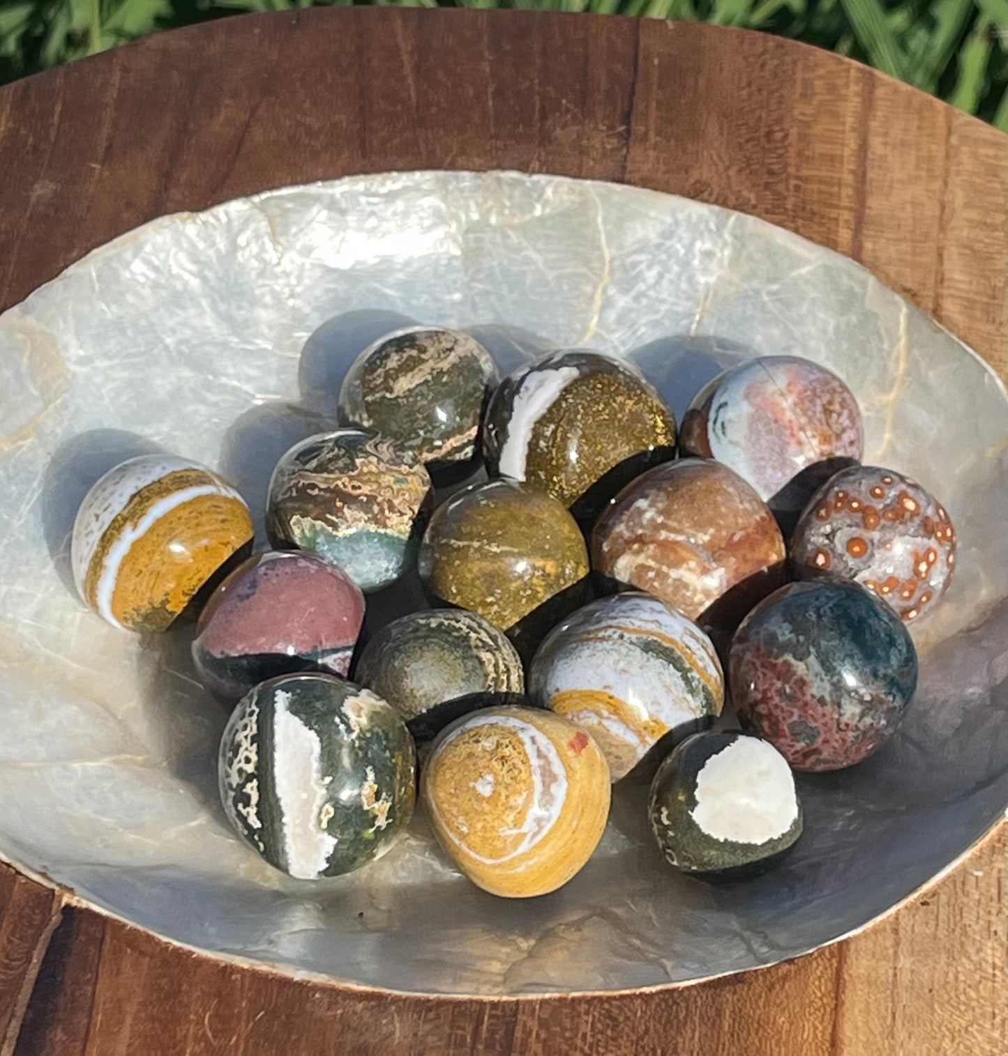 Ocean Jasper Tumbled Mini Spheres