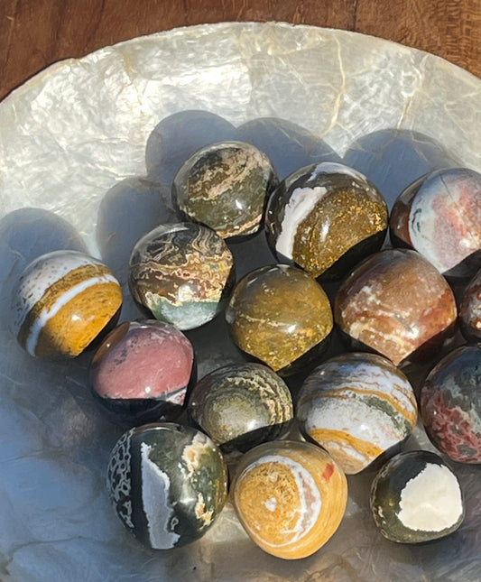 Ocean Jasper Tumbled Mini Spheres