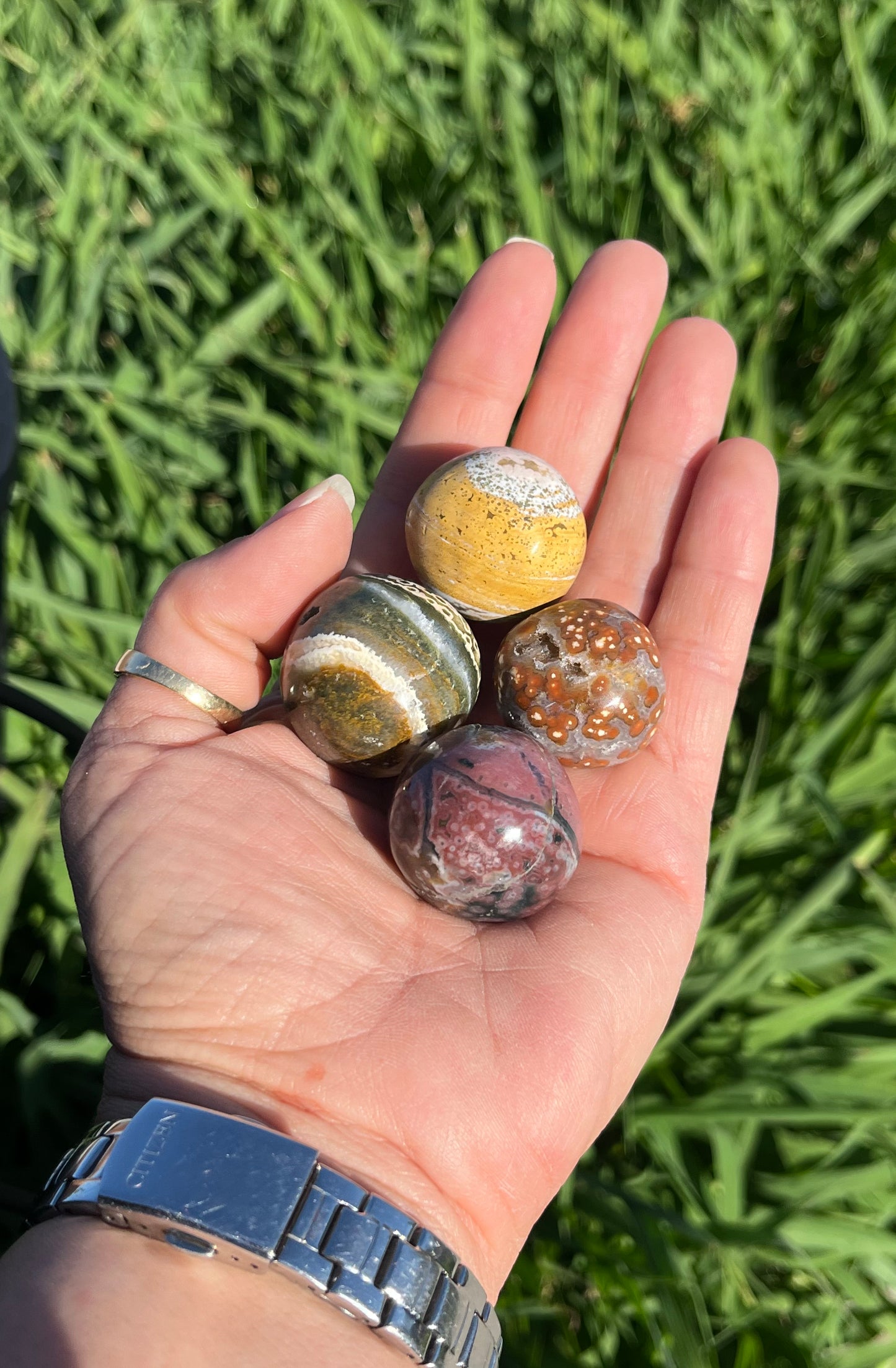 Ocean Jasper Tumbled Mini Spheres