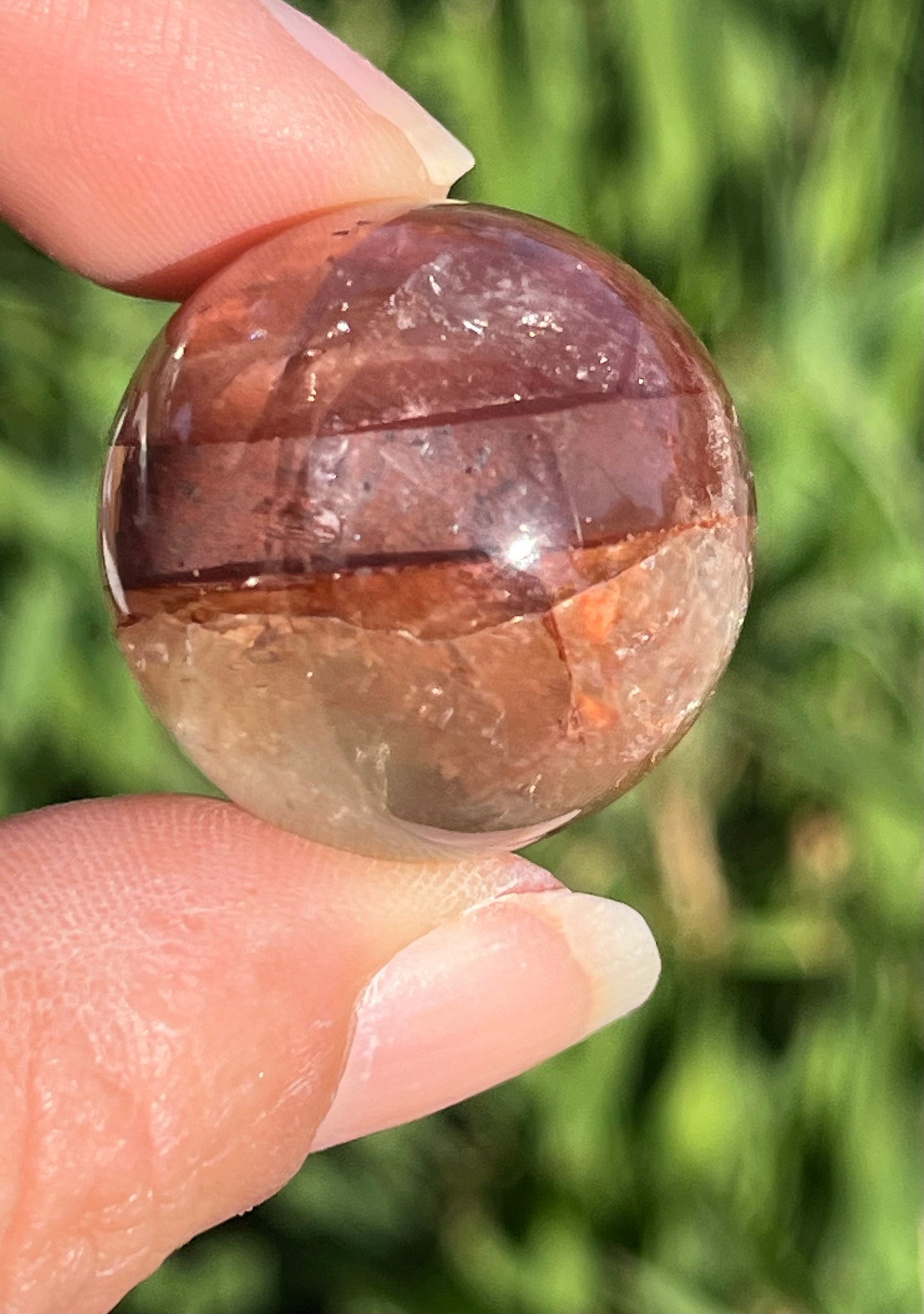 Red Hematoid (aka Fire Quartz) Tumbled Mini Spheres