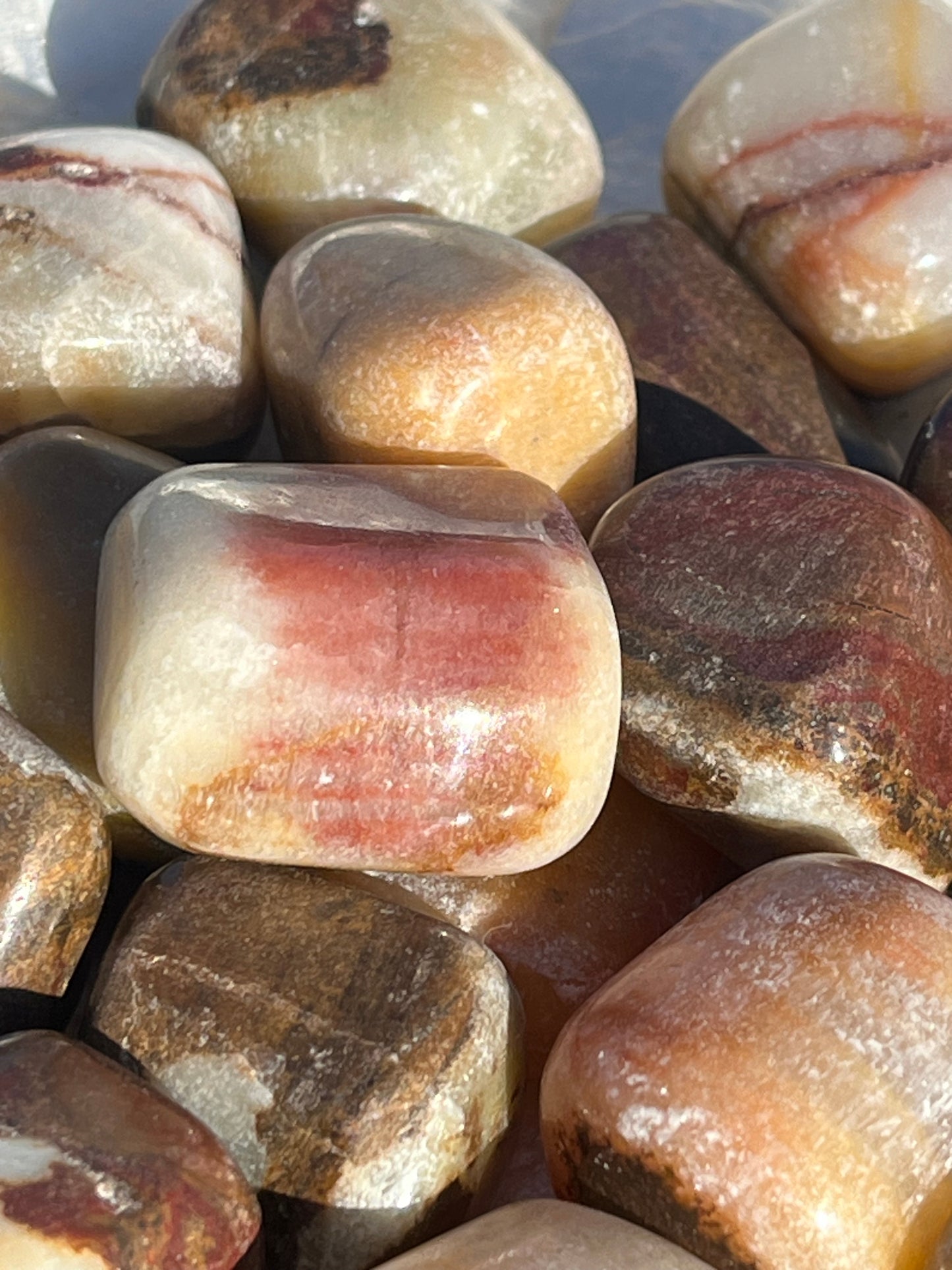 Peach Calcite Tumbles