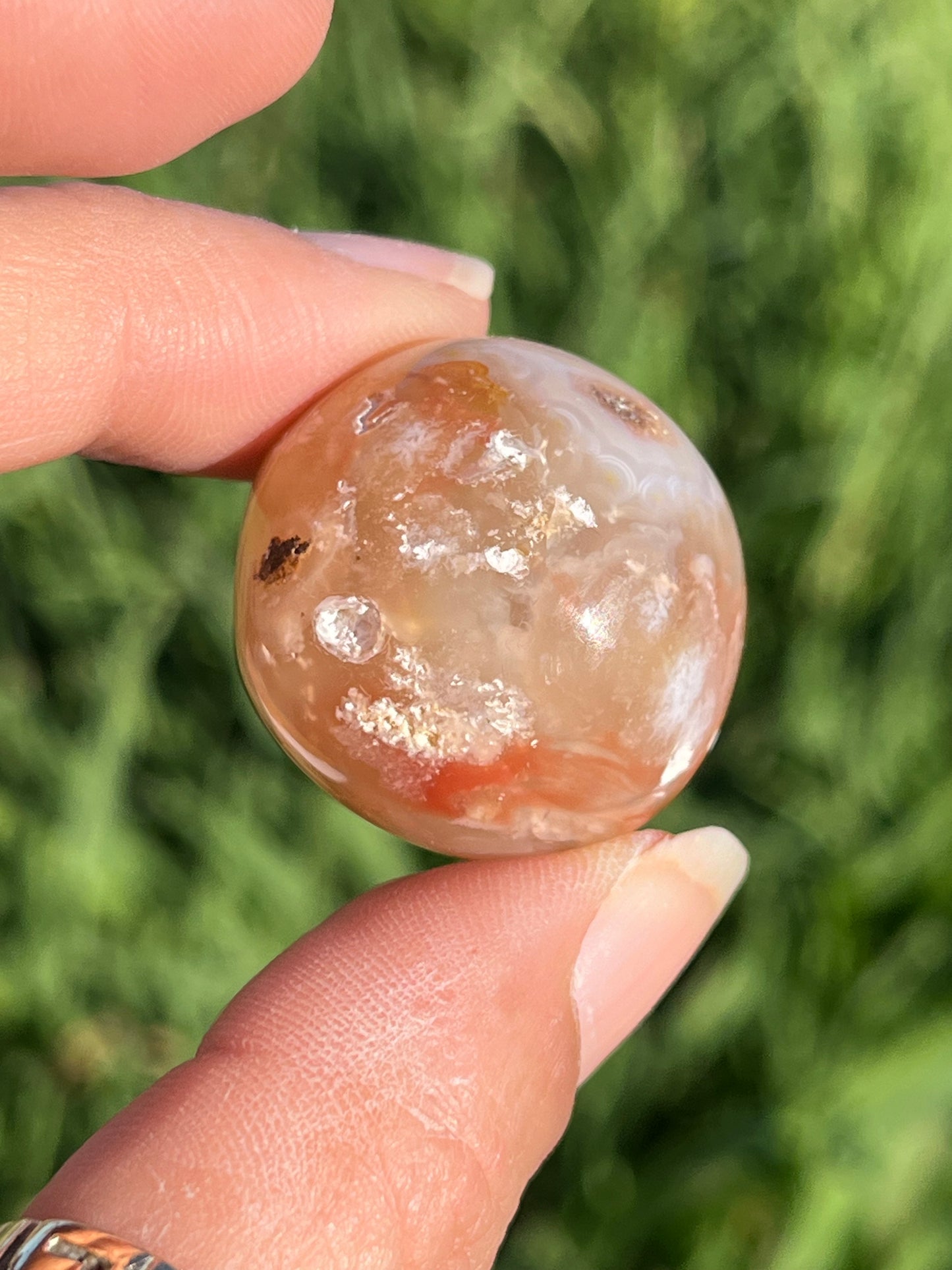 Flower Agate Tumbled Mini Spheres