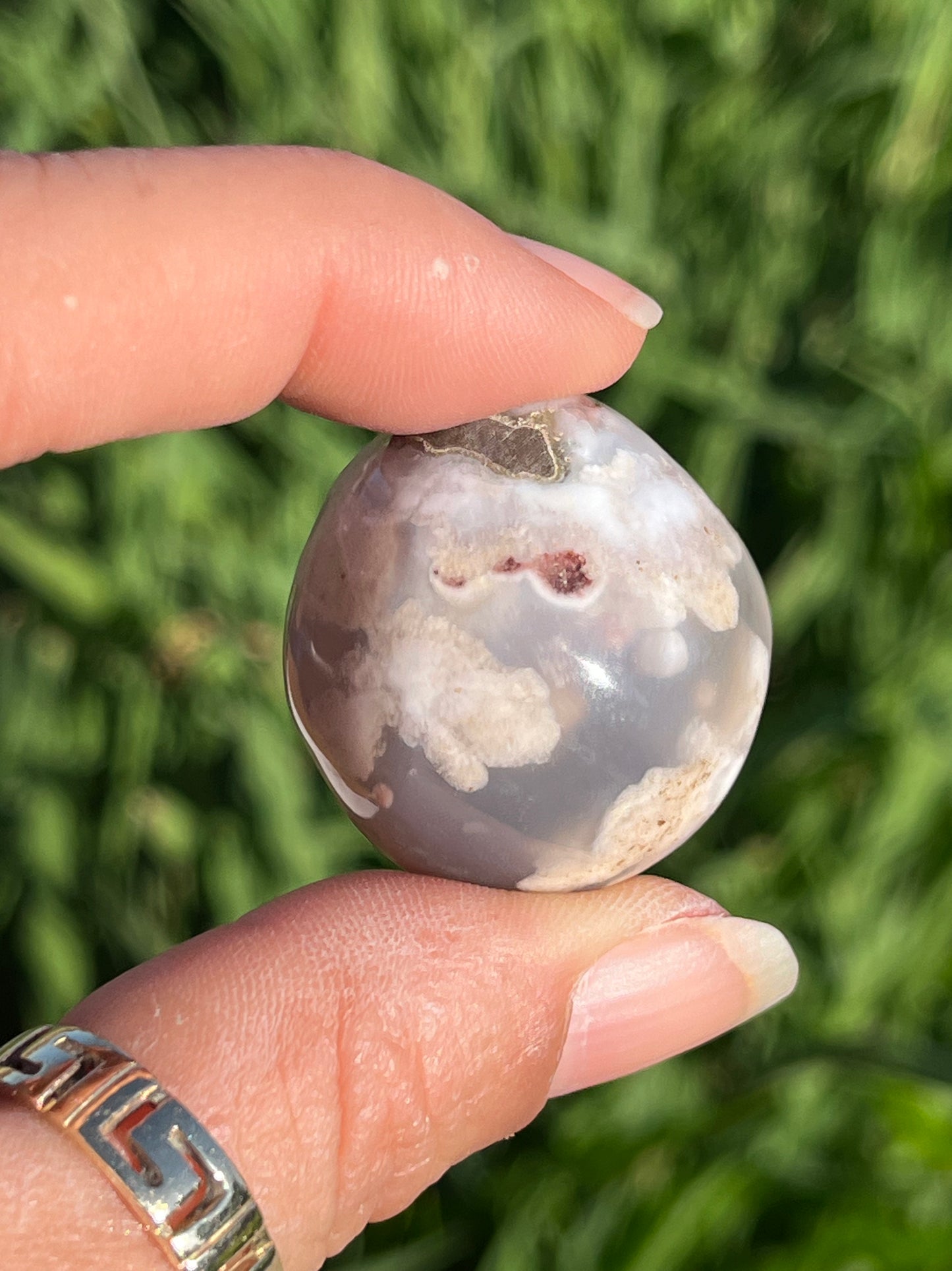 Flower Agate Tumbled Mini Spheres