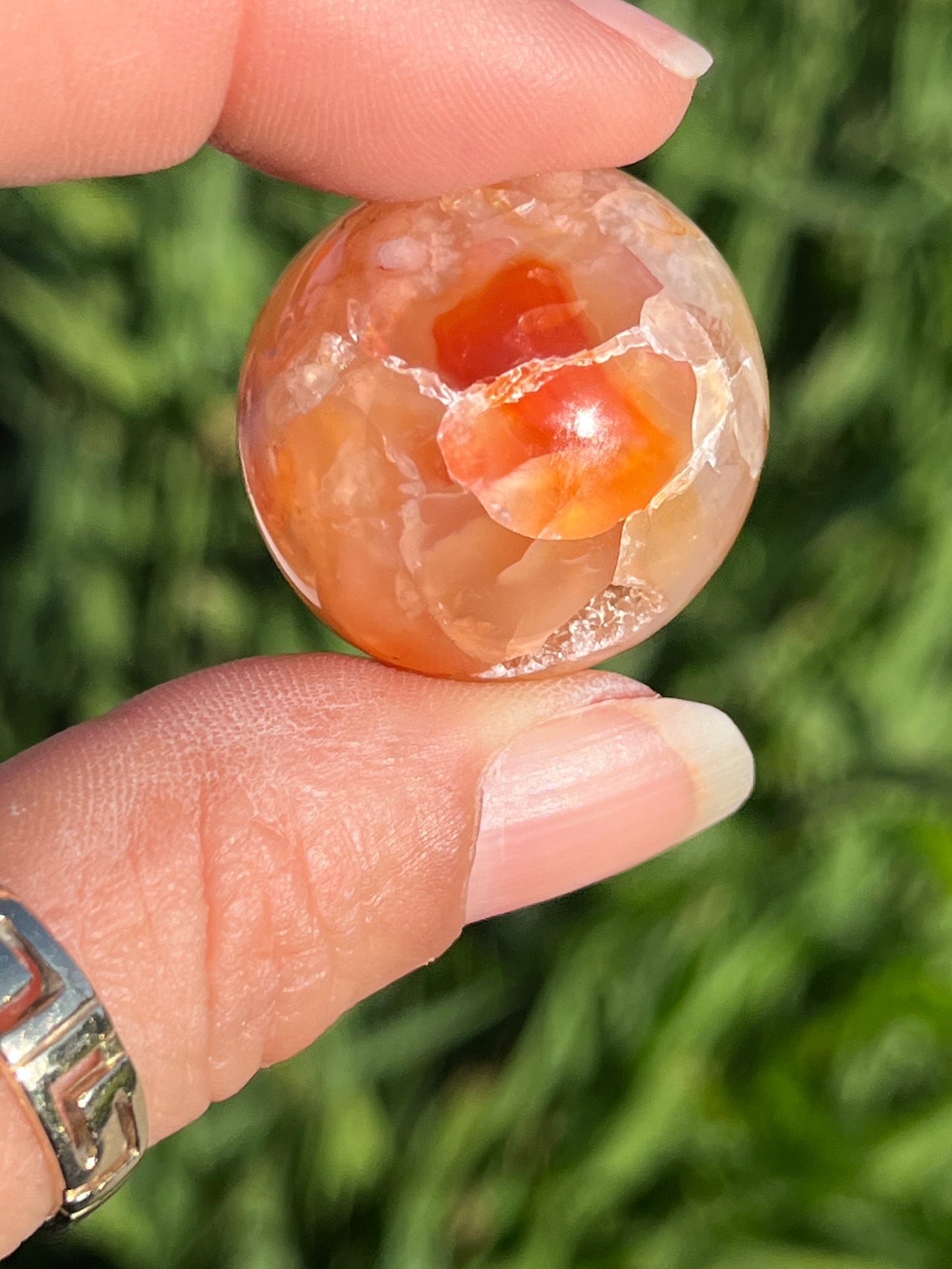 Flower Agate Tumbled Mini Spheres