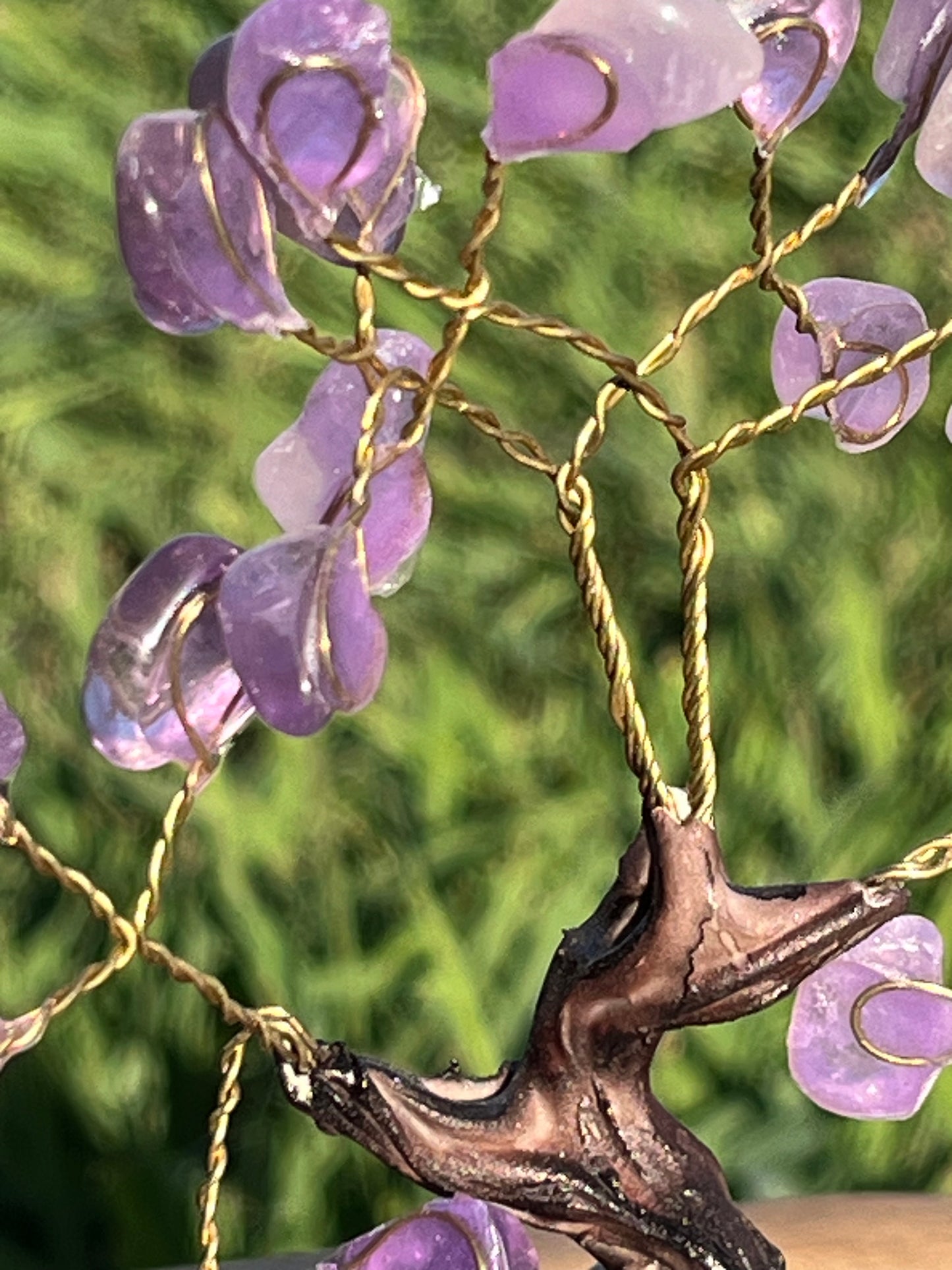 Bonsai Amethyst Trees on Amethyst Base