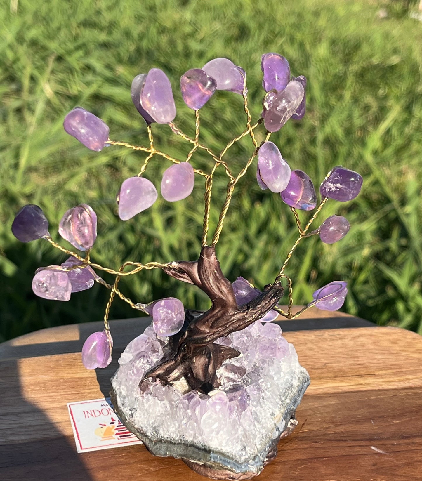 Bonsai Amethyst Trees on Amethyst Base