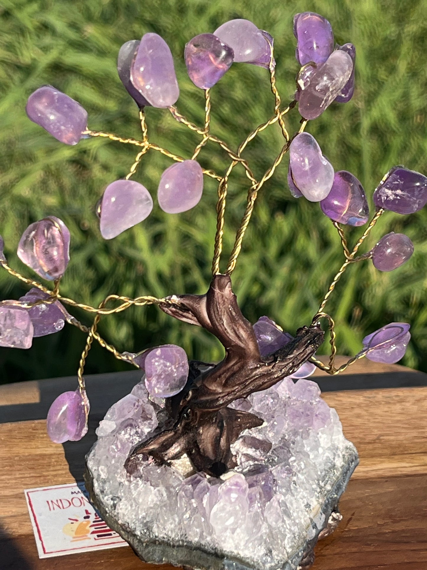 Bonsai Amethyst Trees on Amethyst Base