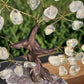 Bonsai Clear Quartz Trees on Amethyst Base