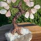 Bonsai Rose Quartz Trees on Amethyst base