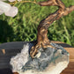 Bonsai Rose Quartz Trees on Amethyst base