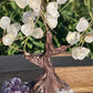 Bonsai Clear Quartz Trees on Amethyst Base