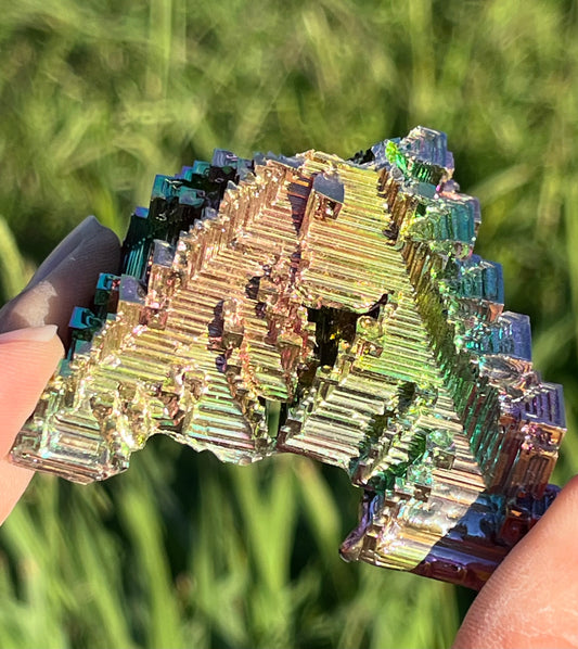 Bismuth Rainbow Titanium Carving