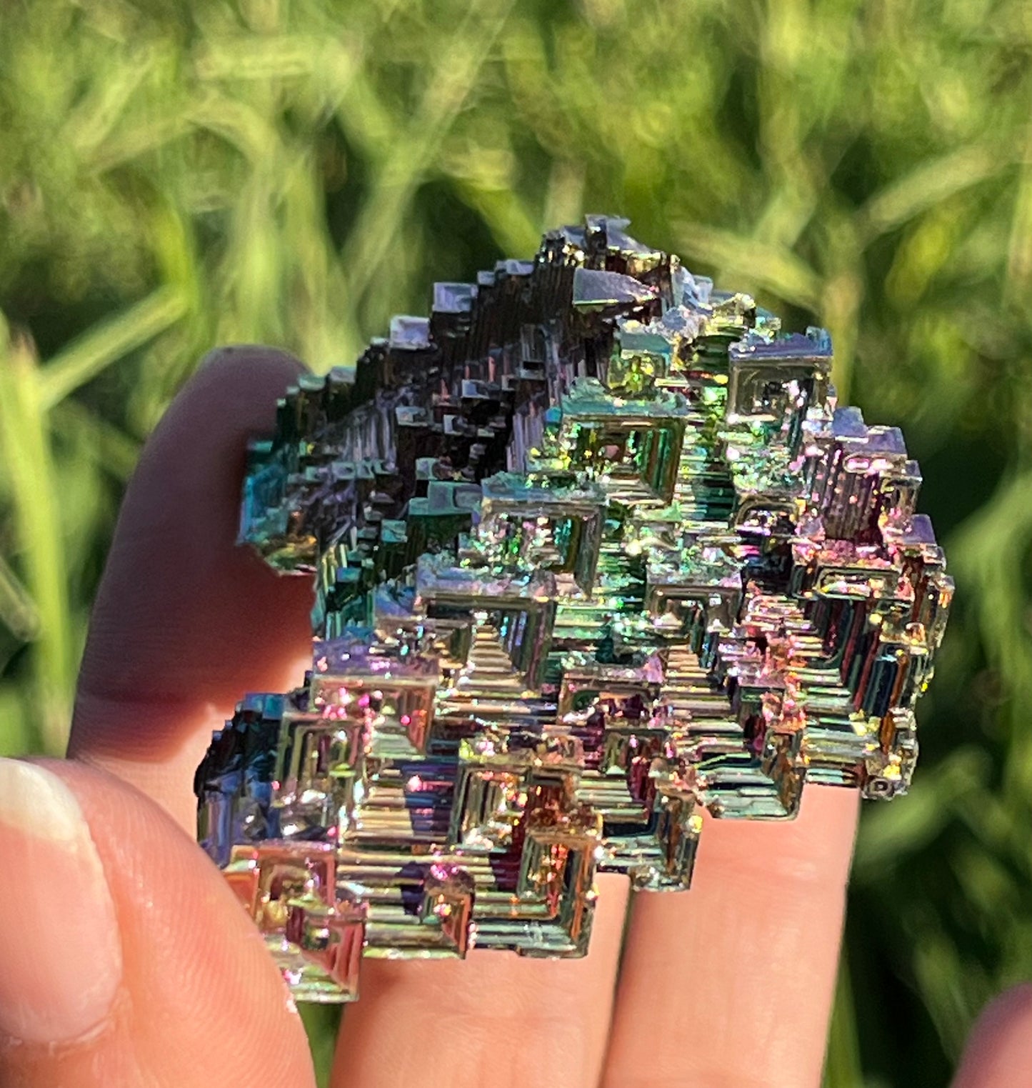 Bismuth Rainbow Titanium Carving