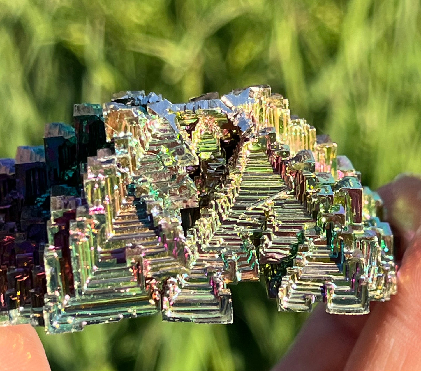 Bismuth Rainbow Titanium Carving