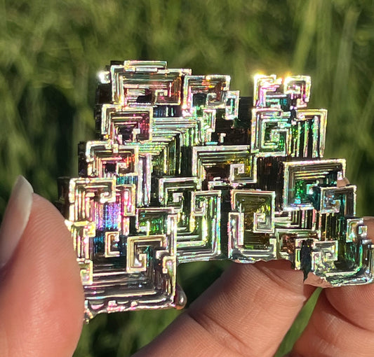 Bismuth Rainbow Titanium Carving