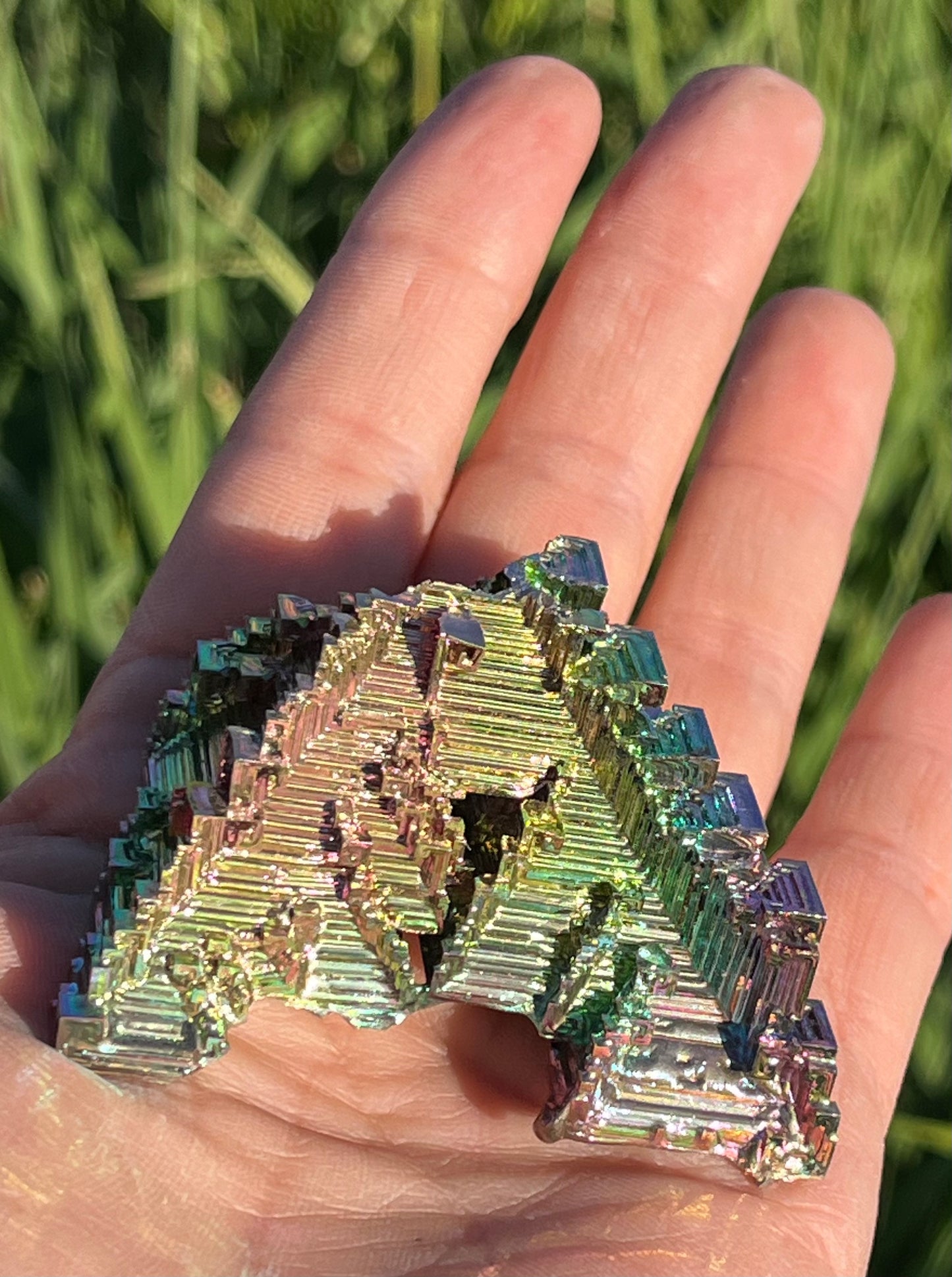 Bismuth Rainbow Titanium Carving