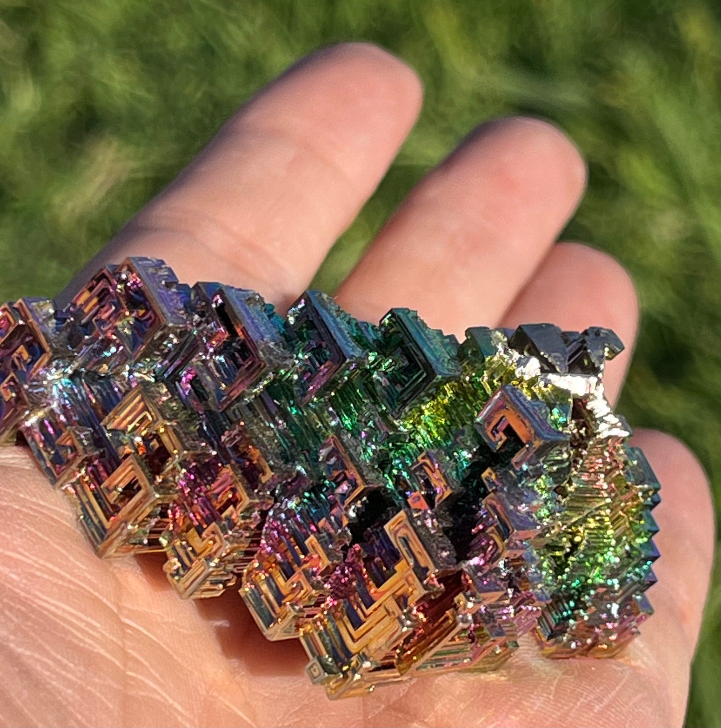 Bismuth Rainbow Titanium Carving