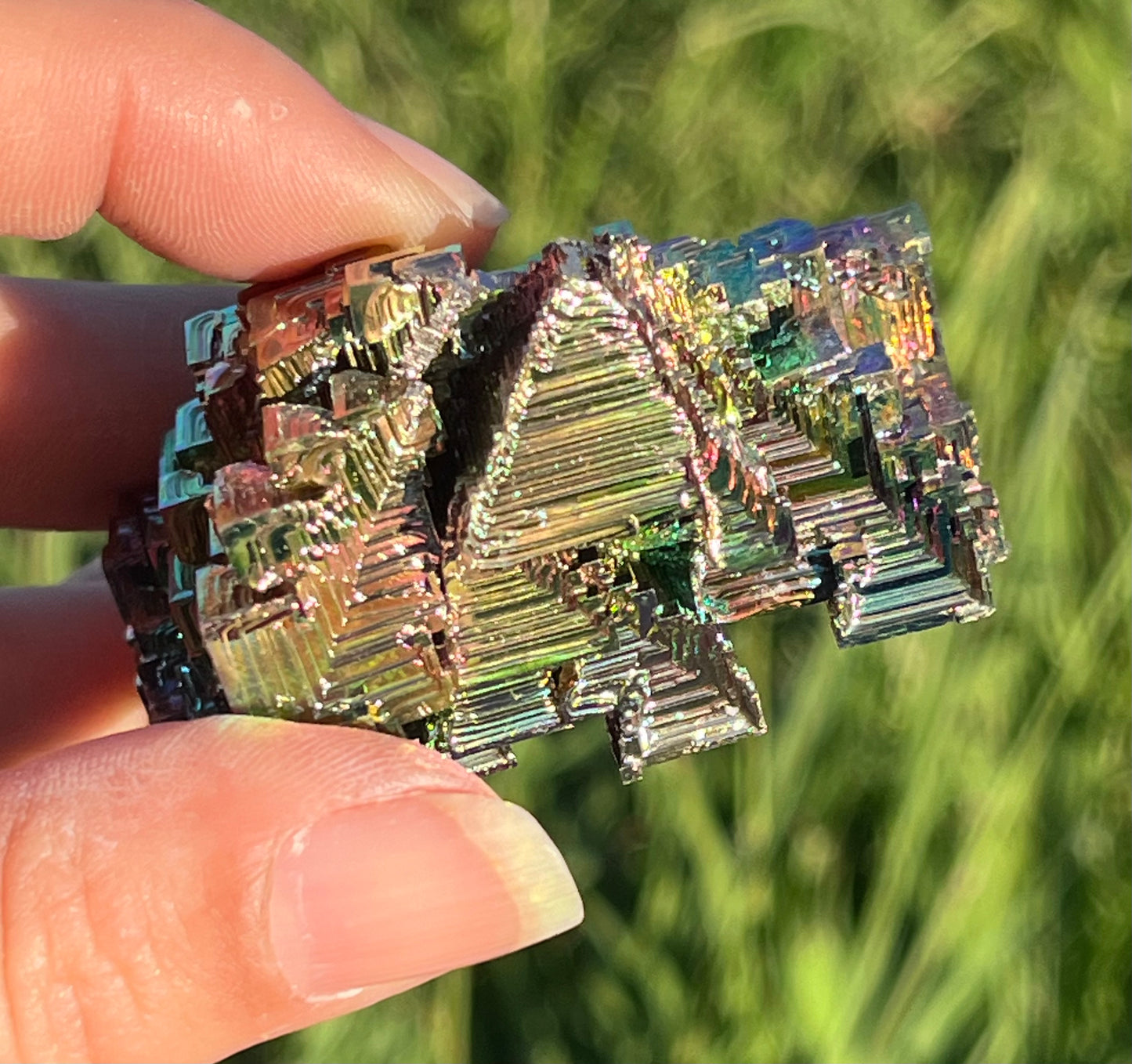 Bismuth Rainbow Titanium Carving