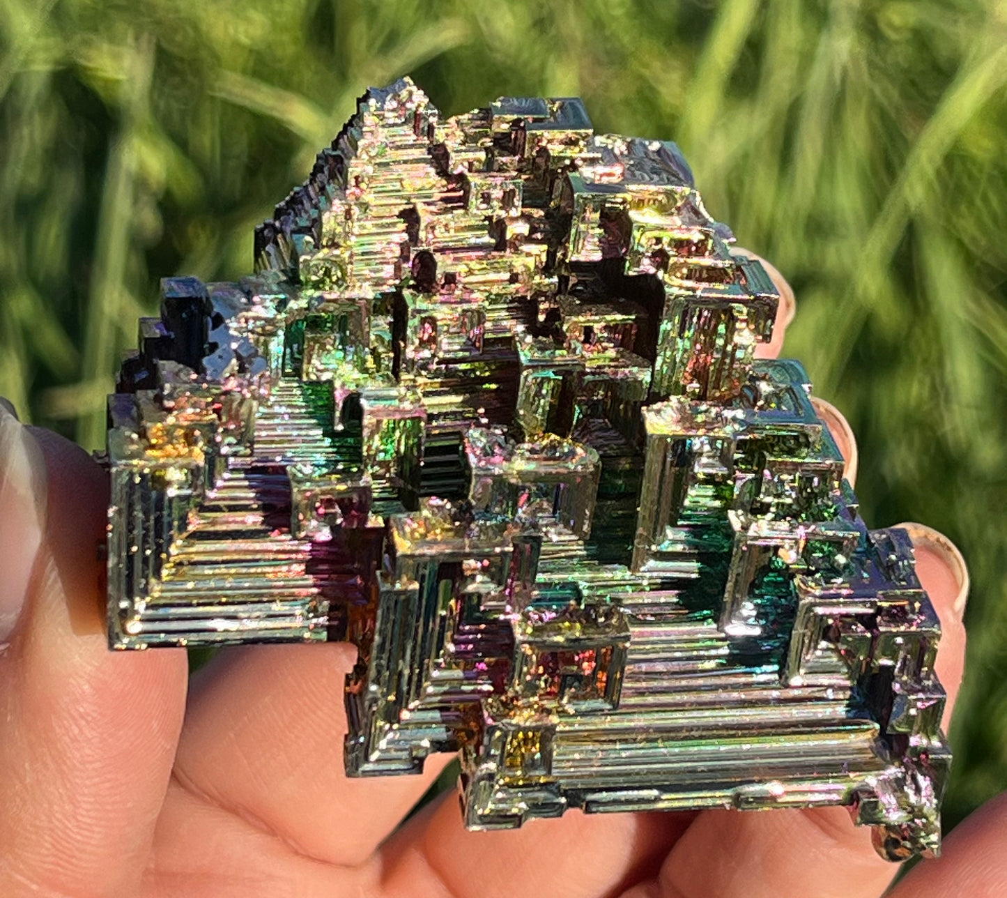 Bismuth Rainbow Titanium Carving