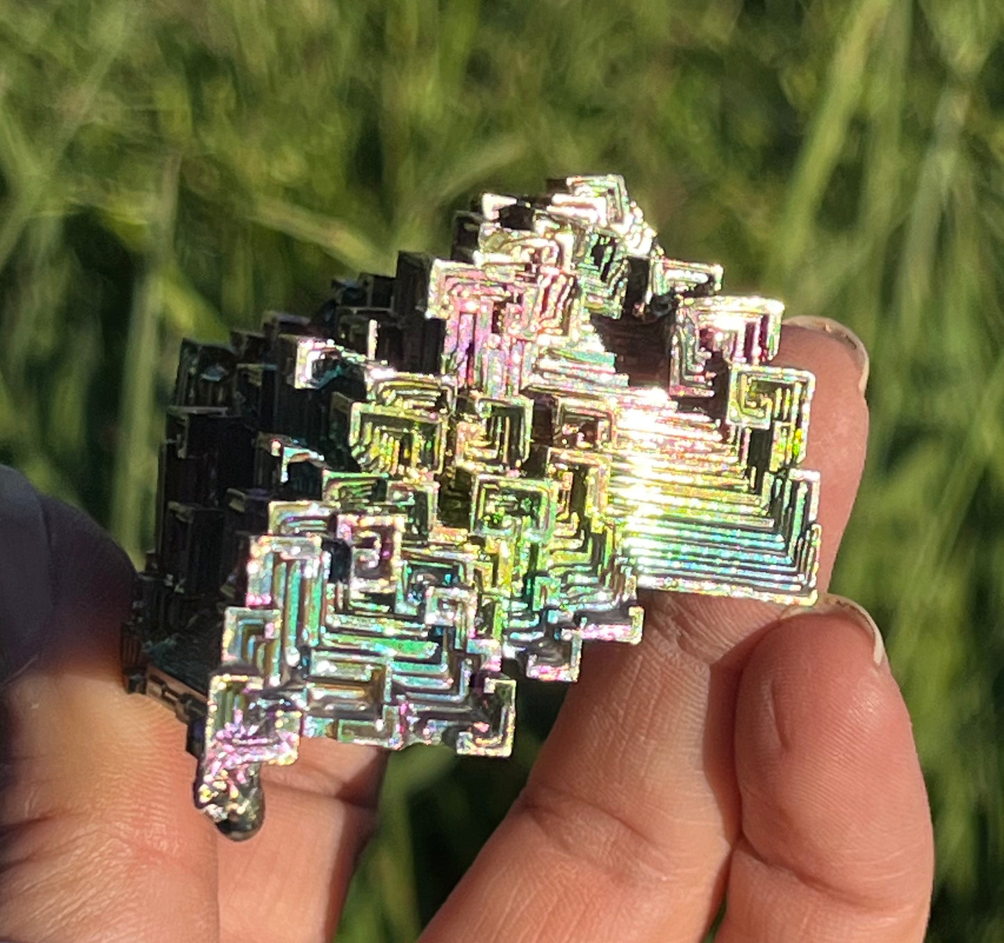 Bismuth Rainbow Titanium Carving