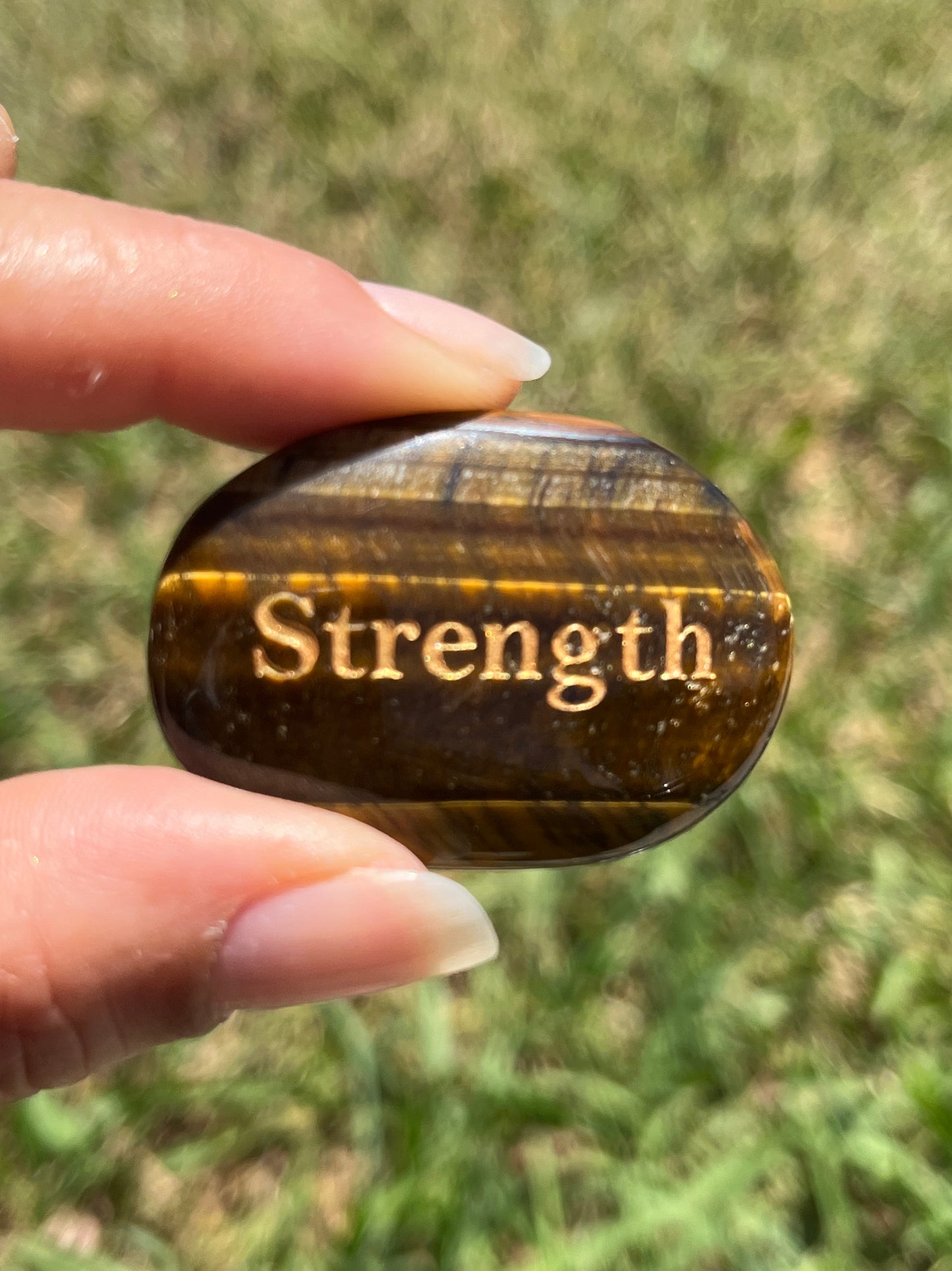 Tigers Eye "Strenght" Worry Stones