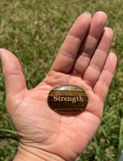 Tigers Eye "Strenght" Worry Stones