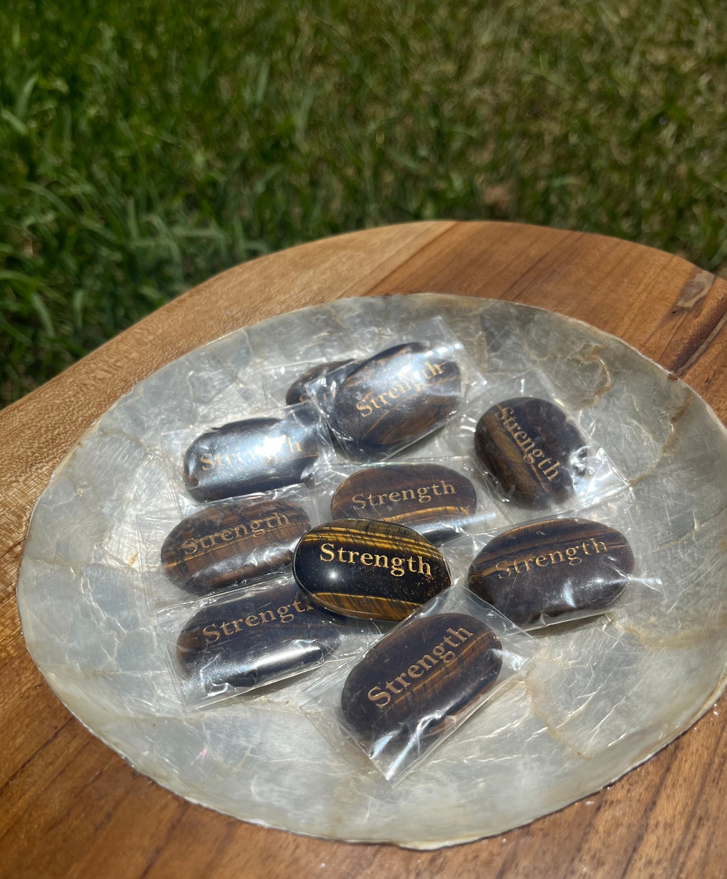 Tigers Eye "Strenght" Worry Stones