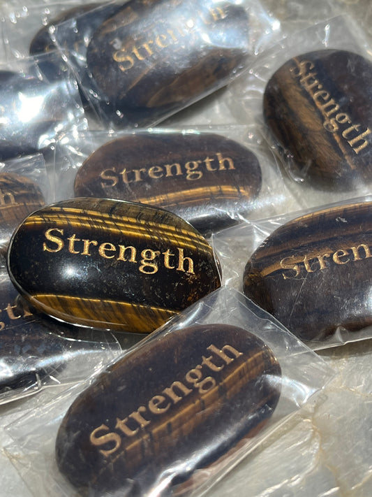 Tigers Eye "Strenght" Worry Stones