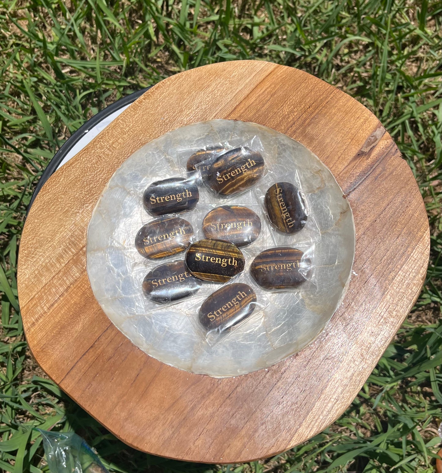 Tigers Eye "Strenght" Worry Stones