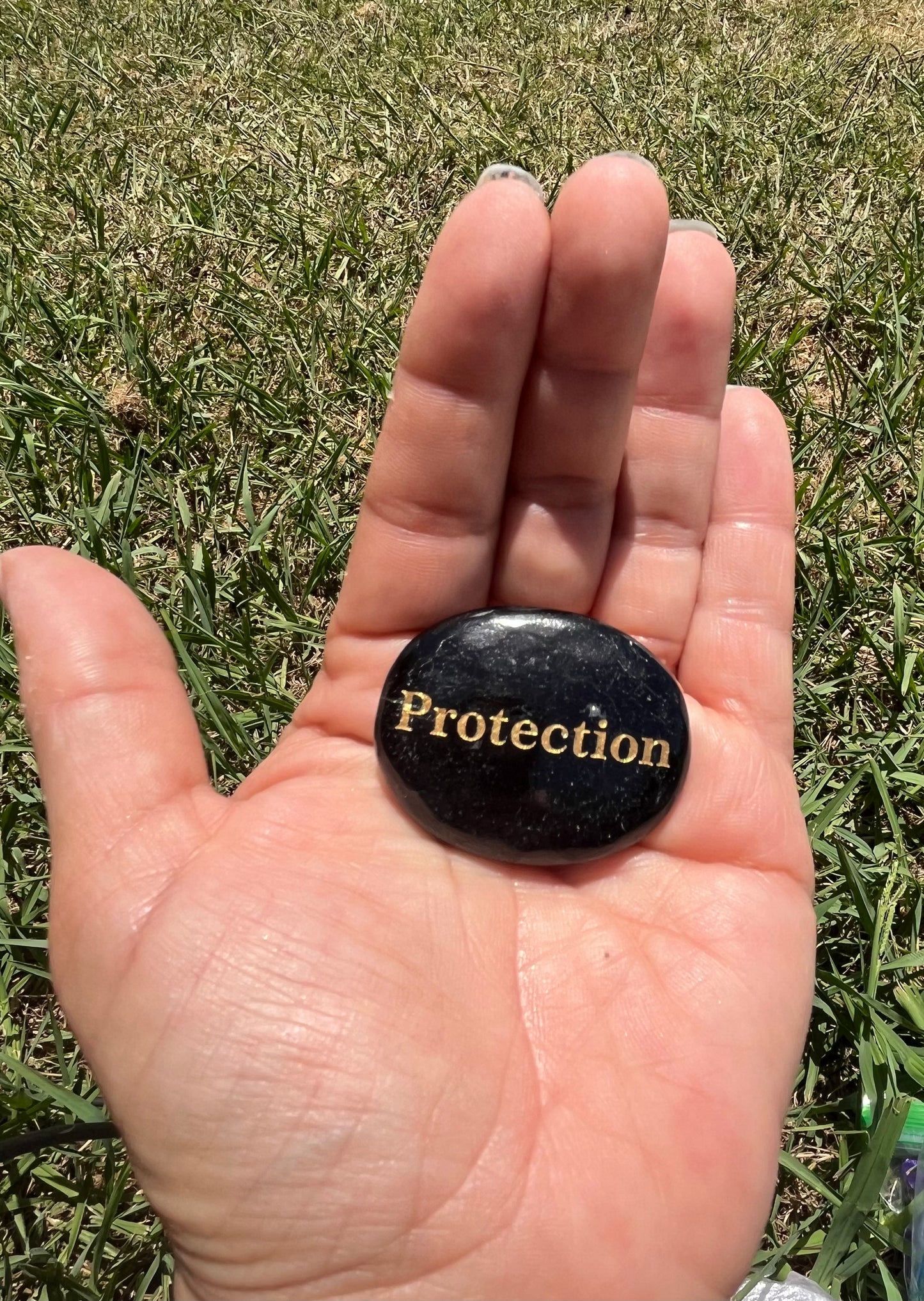 Black Tourmaline "Protection" Worry Stones