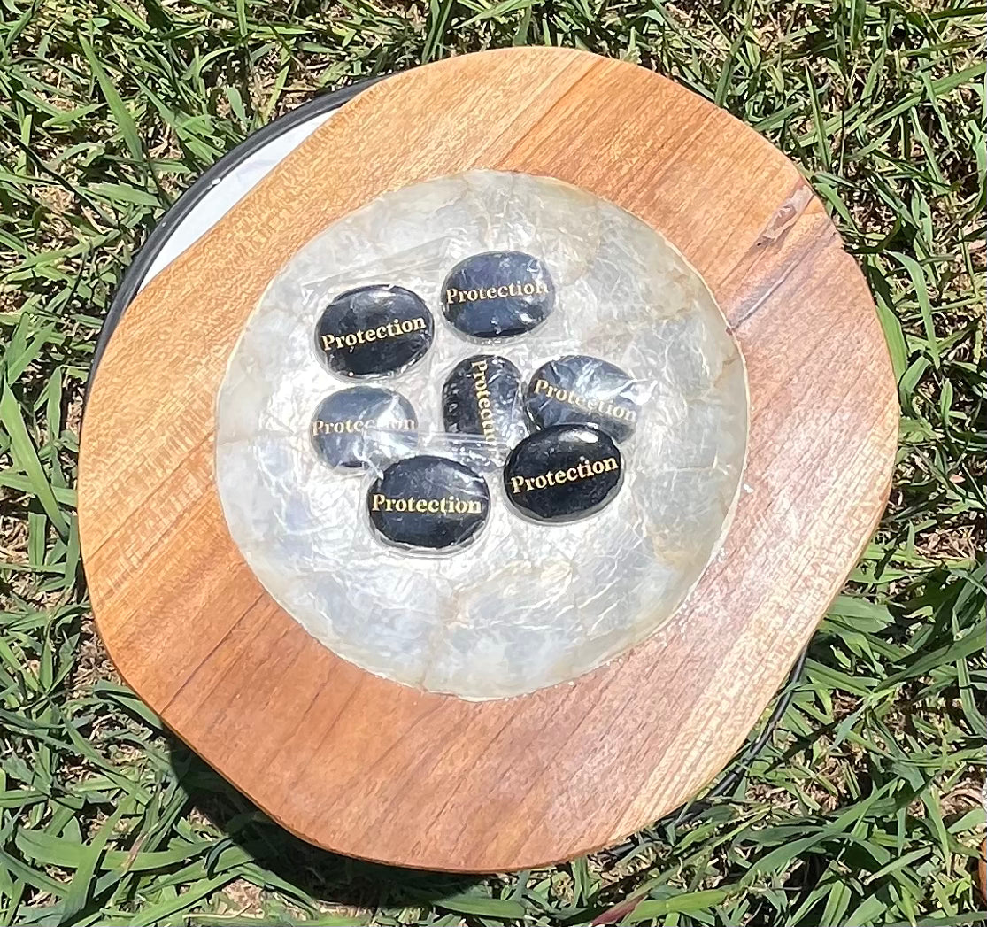 Black Tourmaline "Protection" Worry Stones