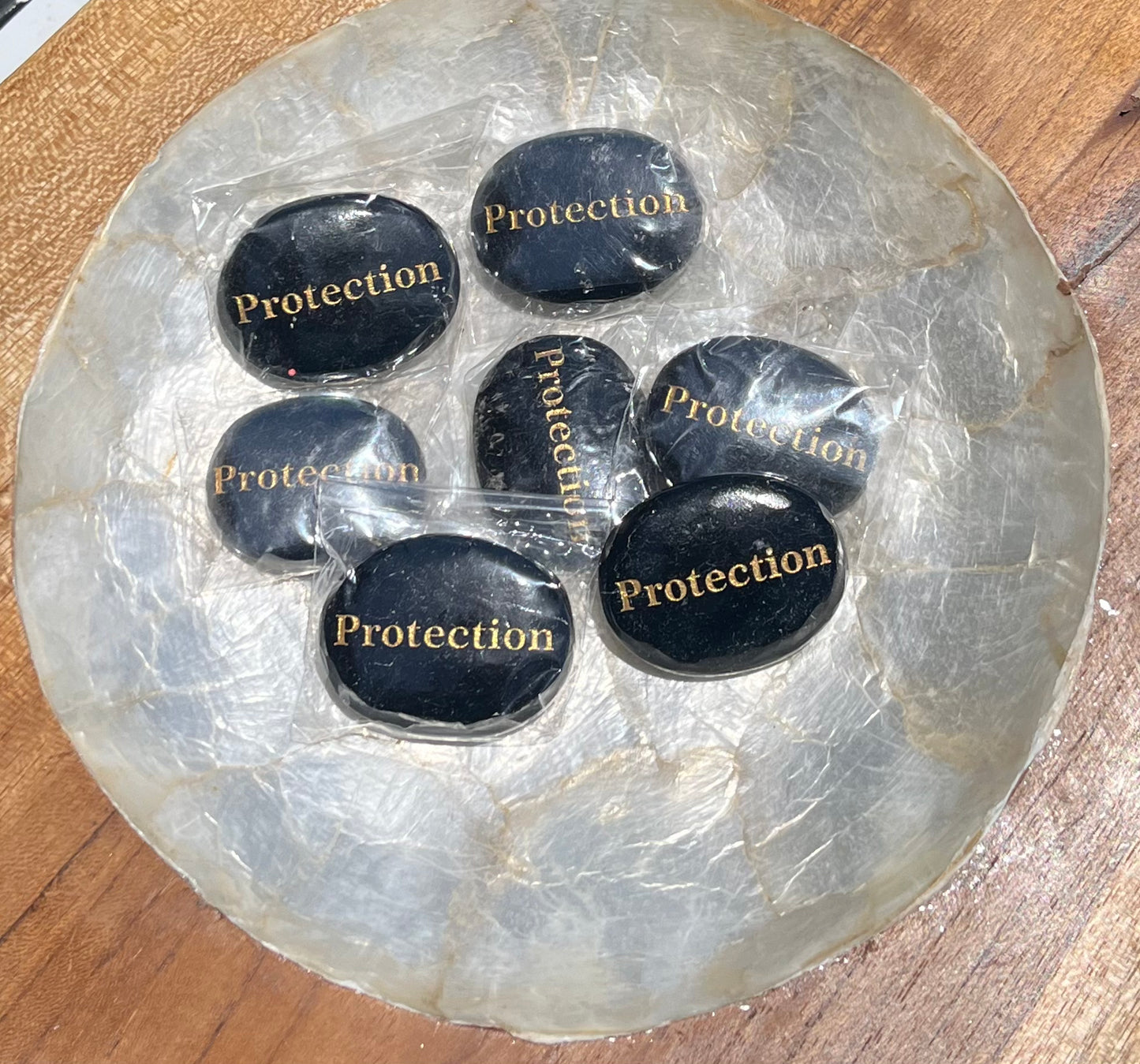 Black Tourmaline "Protection" Worry Stones