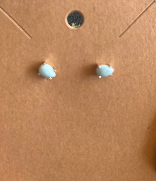 Larimar Stud Earrings