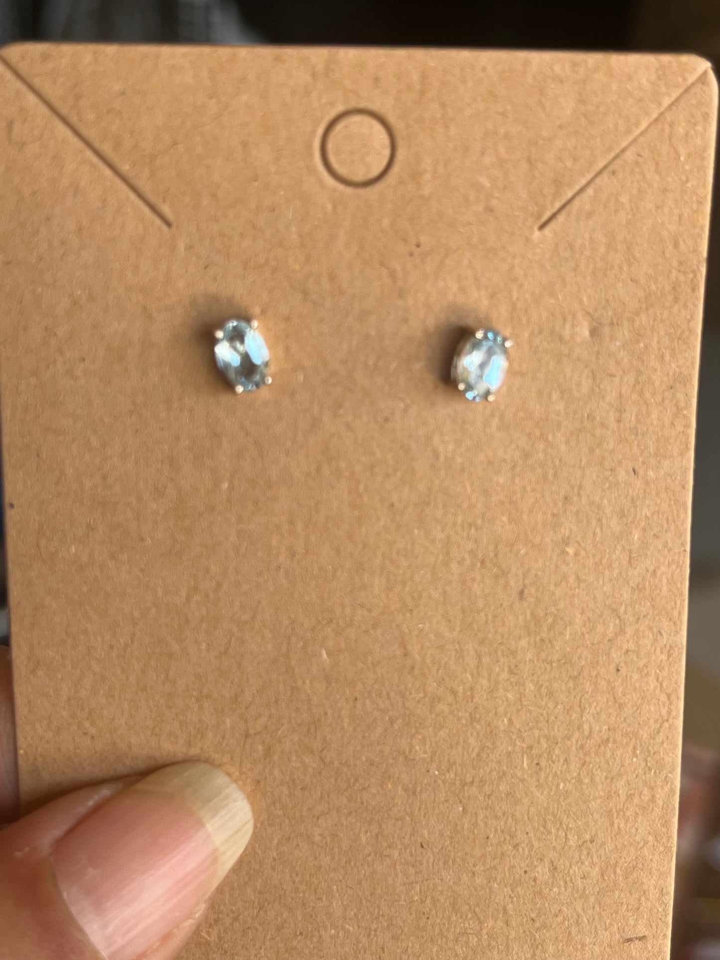 Blue Topaz Studs Earrings