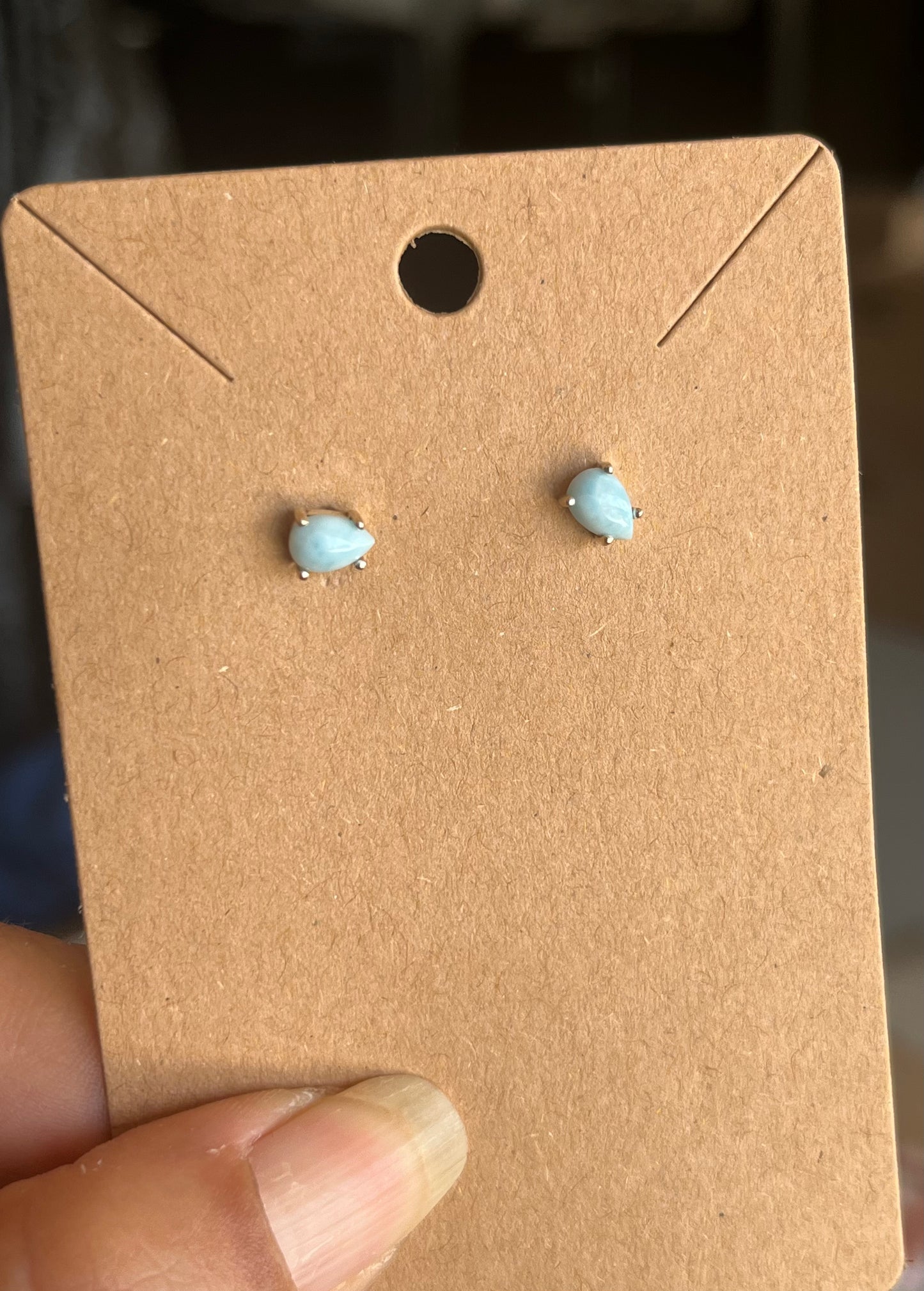 Larimar Stud Earrings