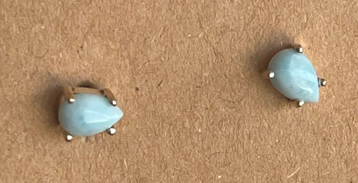 Larimar Stud Earrings